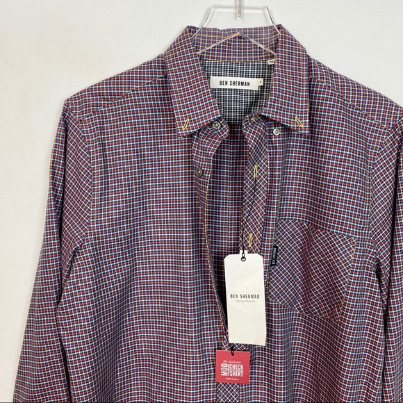 Ben Sherman Mod Checked Shirt in Staples NWT M - Picture 2 of 8